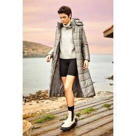 Women's Collar Detailed Puffer Coat (Kaban)