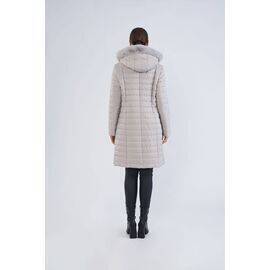 Women's Plus Size Faux Fur Quilted Coat (Kaban)