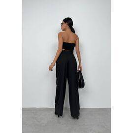 Women's Double Pleated Wide Leg Trousers