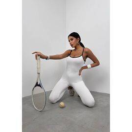 Women's Sports Jumpsuit with Piping Detail