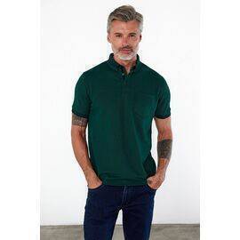 Polo Collar Short Sleeve T-Shirt with Pockets