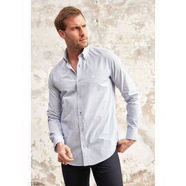 Classic Fit Long Sleeve Buttoned Collar Shirt