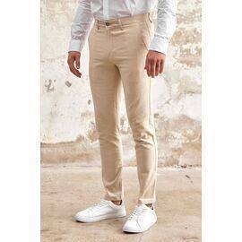 Linen Chino Trousers with Side Pockets