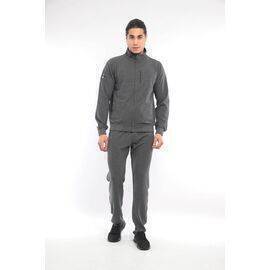 Men's Stand-Up Collar Tracksuit Set with Pockets (Waffle Design)