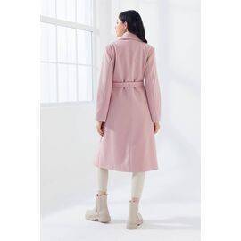 Double-breasted Long Coat with Pockets & Belt