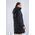 Women's Zigzag Patterned Plus Size Quilted Coat (Kaban)