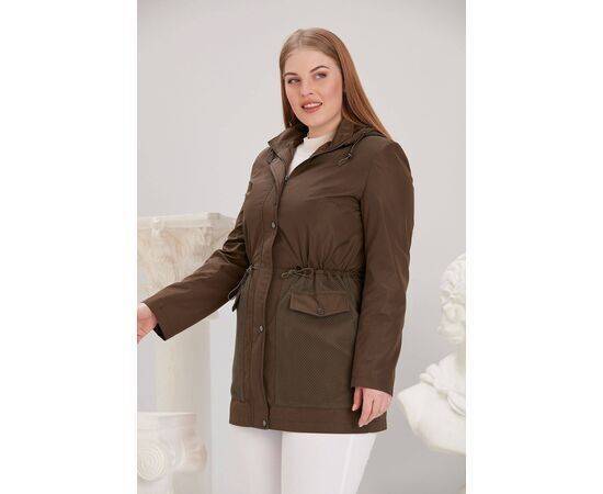 Women's Trench Coat with Mesh Detail