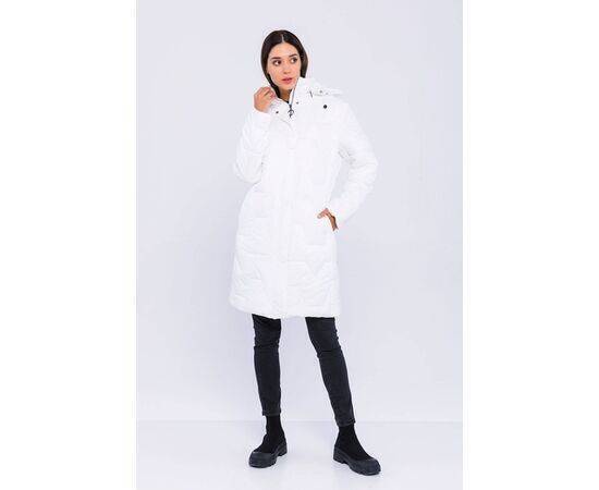 Women's Zigzag Patterned Plus Size Quilted Coat (Kaban)