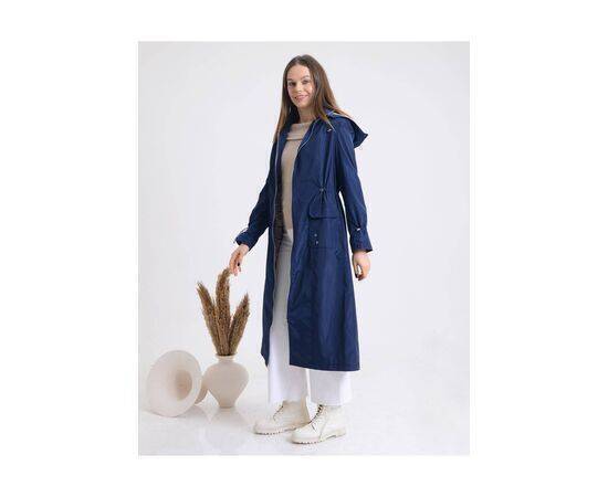 Women's Trench Coat with Lacing Detail and Adjustable Waist