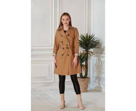 Women's Classic Trench Coat with Waist Belt