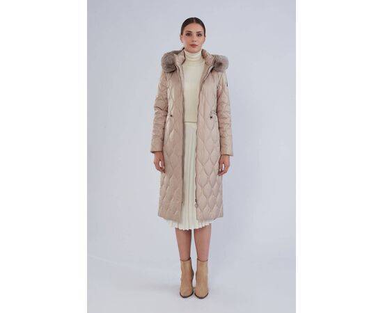 Women's Onion Patterned Quilted Coat (Kaban)