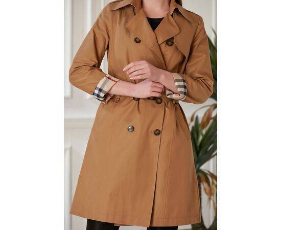 Women's Classic Trench Coat with Waist Belt