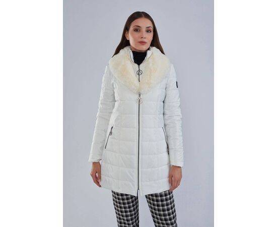 Women's Quilted Coat with Fur Collar (Kaban)