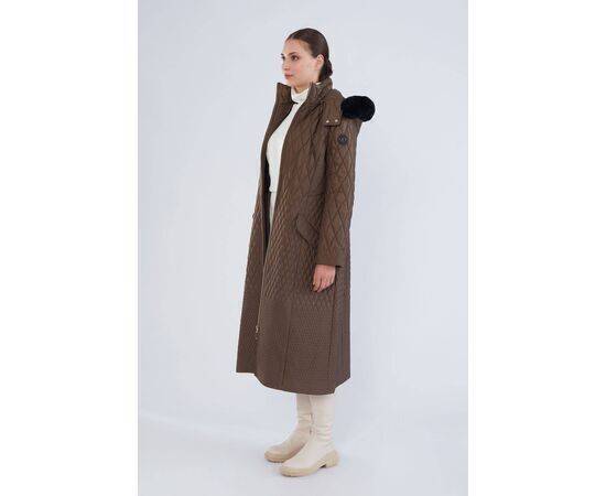 Women's Midi Length Quilted Coat (Kaban)