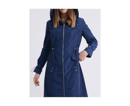 Women's Trench Coat with Lacing Detail and Adjustable Waist