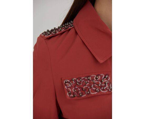 Women's Trench Coat with Beading Detail