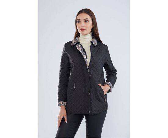 Women's Quilted Coat with Patterned Lining (Mont)