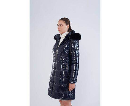 Women's Patent Leather Quilted Coat (Kaban)