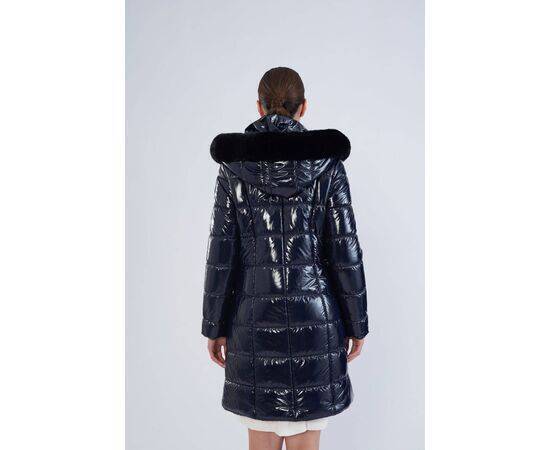 Women's Patent Leather Quilted Coat (Kaban)