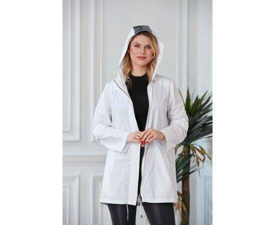 Women's Plus Size Trench Coat with Zipper Closure