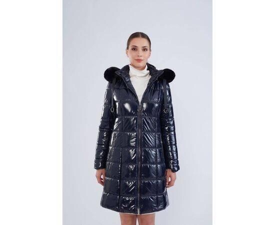 Women's Patent Leather Quilted Coat (Kaban)