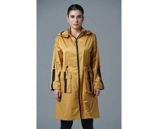 Women's Trench Coat with Strip Detail