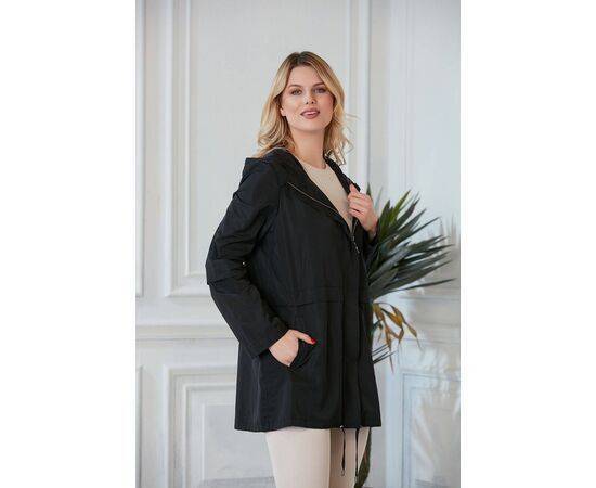 Women's Plus Size Trench Coat with Zipper Closure