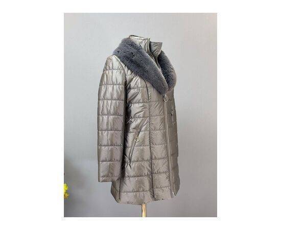 Women's Quilted Coat with Fur Collar (Kaban)