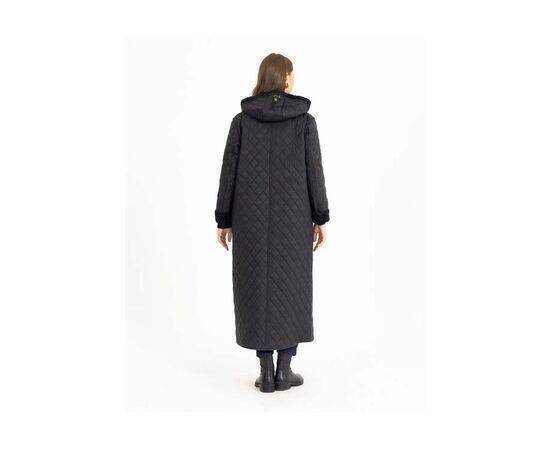 Women's Plus Size Quilted Coat with Pocket Detail (Kaban)