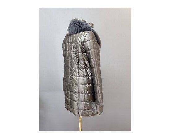 Women's Quilted Coat with Fur Collar (Kaban)