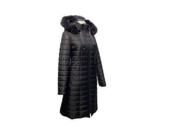 Women's Quilted Coat with Raccoon Fur Hood (Kaban)