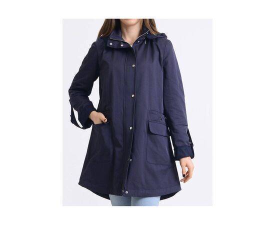 Women's Trench Coat with Folding Sleeve Detail