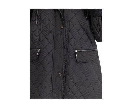 Women's Plus Size Quilted Coat with Pocket Detail (Kaban)