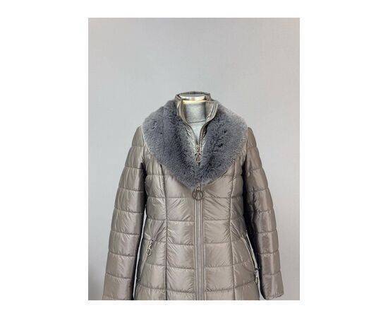 Women's Quilted Coat with Fur Collar (Kaban)