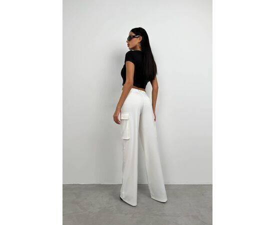 Women's High Waist Trousers with Cargo Pocket