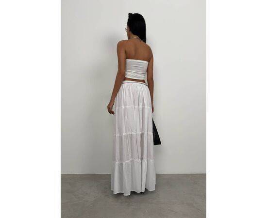 Women's Elastic Waist Maxi Skirt