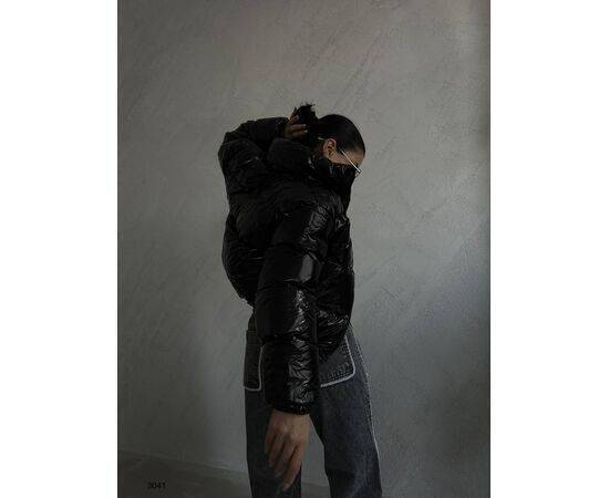 Women's Patent Leather Puffer Jacket