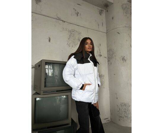 Women's Double Color Hooded Coat