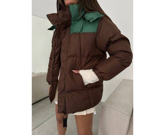 Women's Double Color Hooded Coat