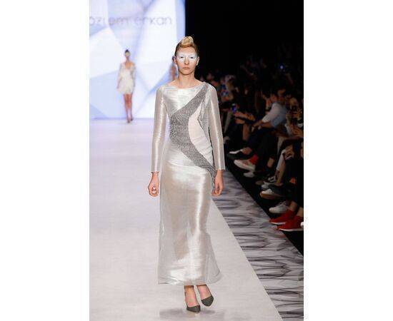 Metallic Textured Evening Dress