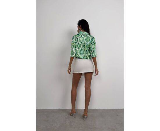 Women's Patterned Satin Shirt