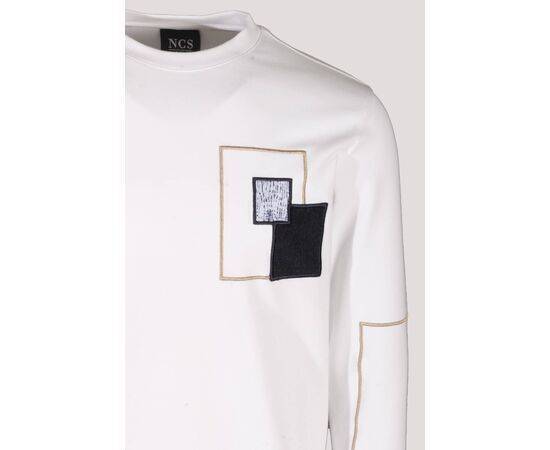 Men's Crew Neck Sweatshirt Relax Fit Embroidery Detailed