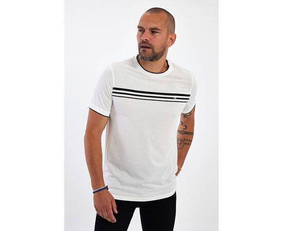 Crew-Neck Striped Short Sleeve T-shirt