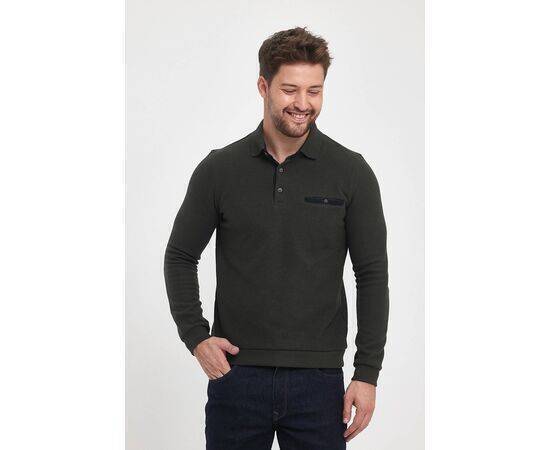 Polo Collar Sweatshirt