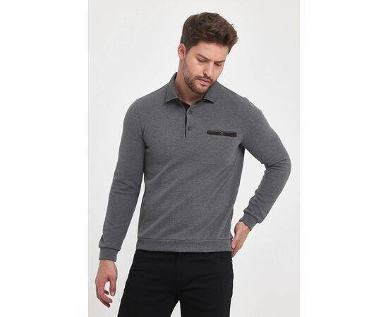 Polo Collar Sweatshirt