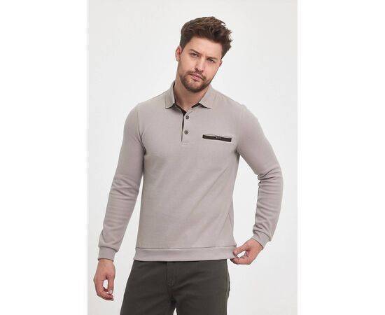 Polo Collar Sweatshirt