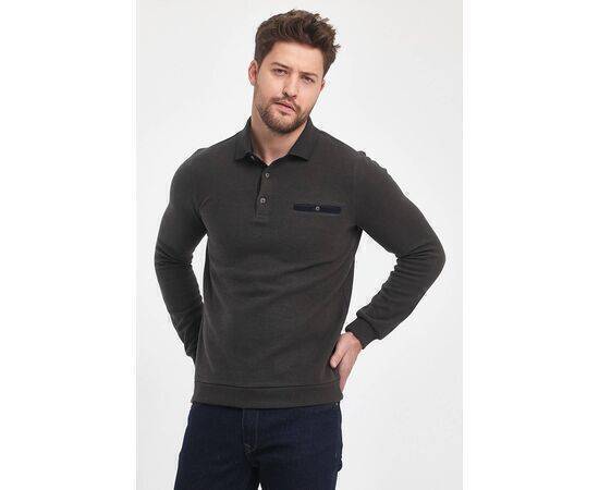 Polo Collar Sweatshirt