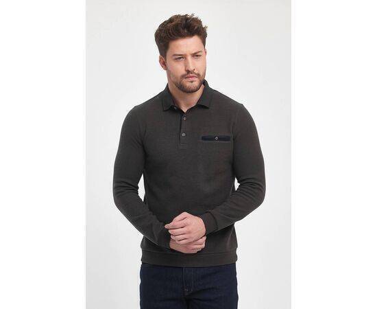 Polo Collar Sweatshirt