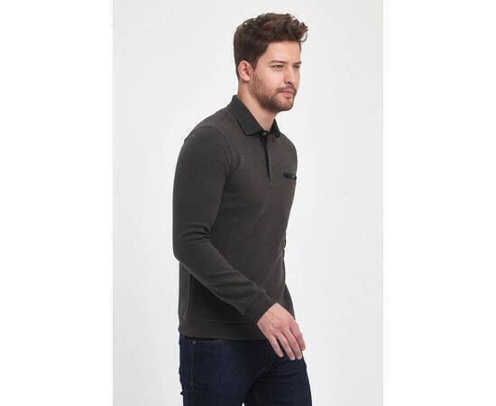 Polo Collar Sweatshirt