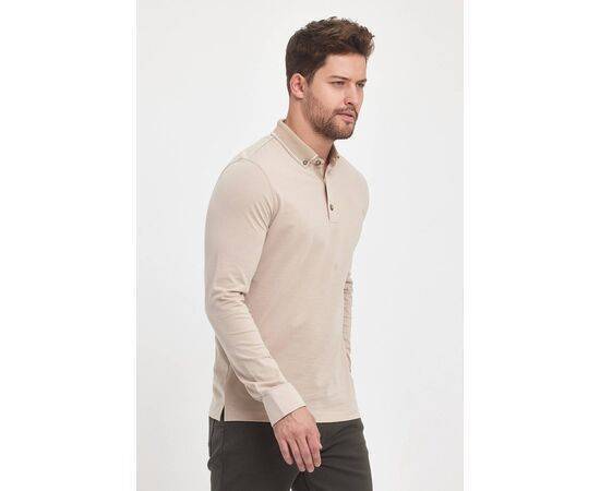 Polo Neck Sweatshirt with Buttons